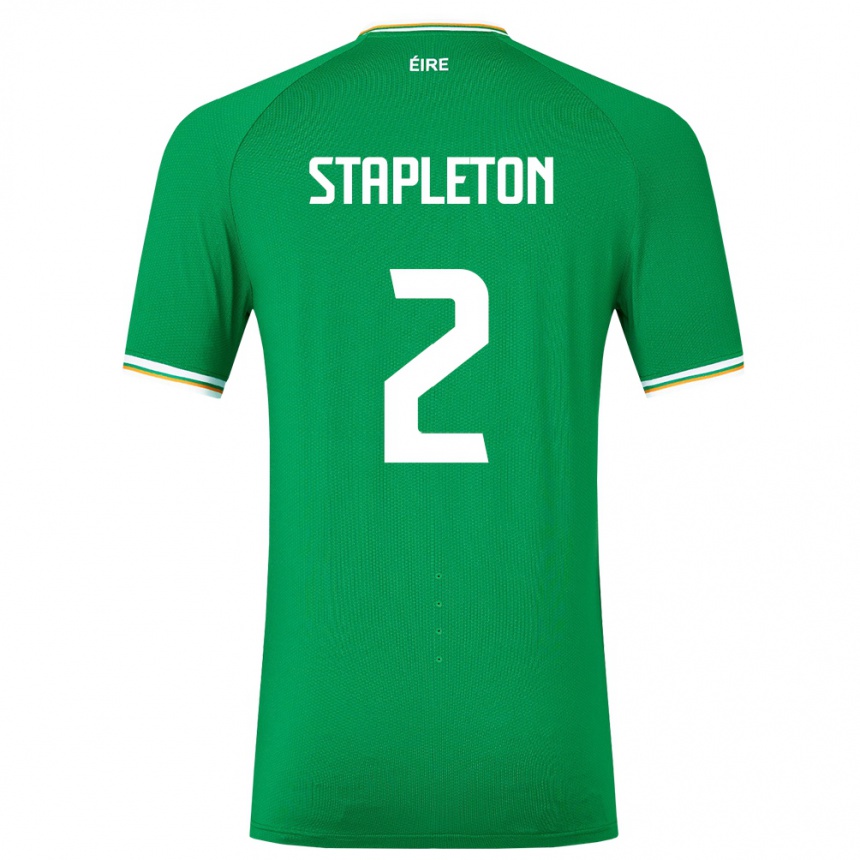 Niño Fútbol Camiseta Irlanda Jessie Stapleton #2 Verde 1ª Equipación 24-26 México