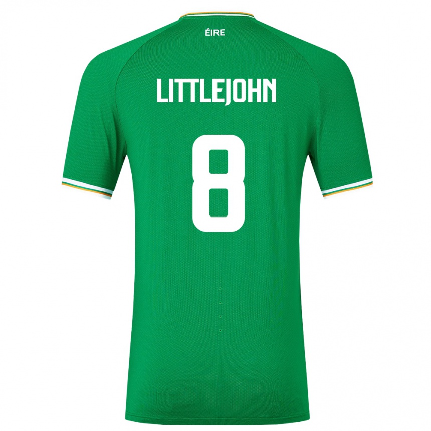 Niño Fútbol Camiseta Irlanda Ruesha Littlejohn #8 Verde 1ª Equipación 24-26 México