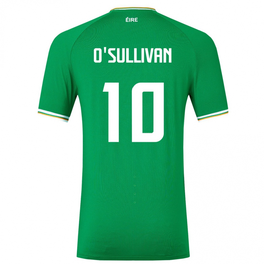 Niño Fútbol Camiseta Irlanda Denise O'sullivan #10 Verde 1ª Equipación 24-26 México