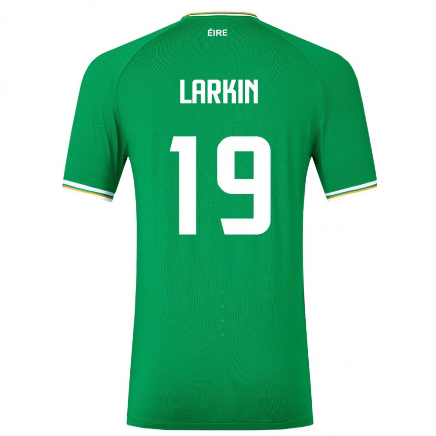 Niño Fútbol Camiseta Irlanda Abbie Larkin #19 Verde 1ª Equipación 24-26 México