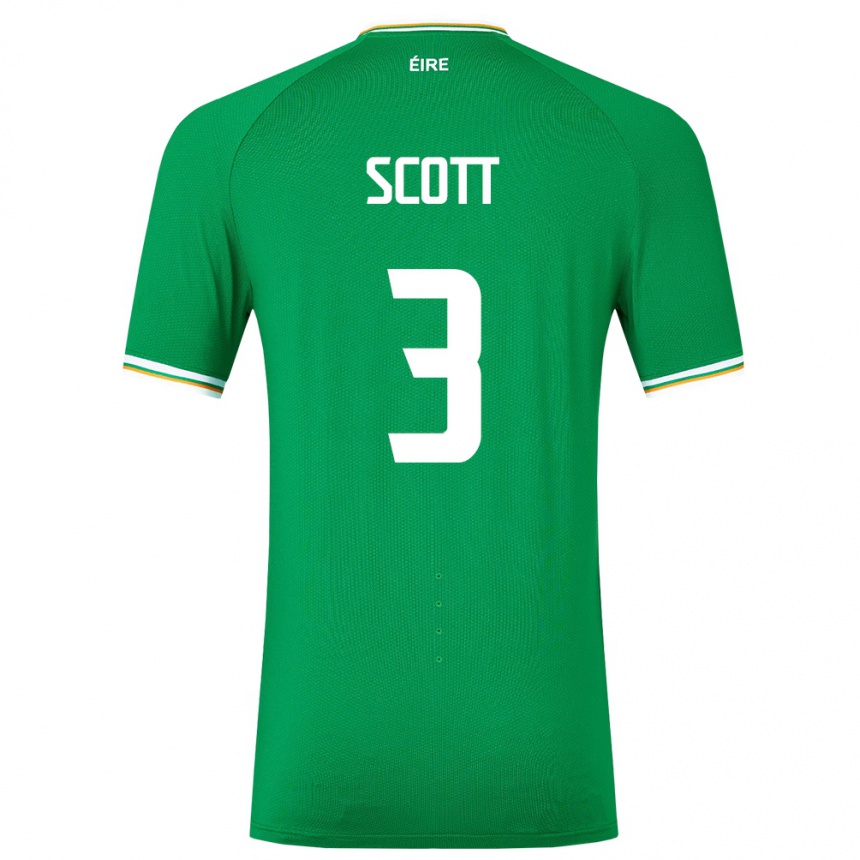 Niño Fútbol Camiseta Irlanda Harriet Scott #3 Verde 1ª Equipación 24-26 México