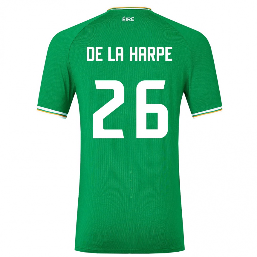 Niño Fútbol Camiseta Irlanda Deborah-Anne De La Harpe #26 Verde 1ª Equipación 24-26 México