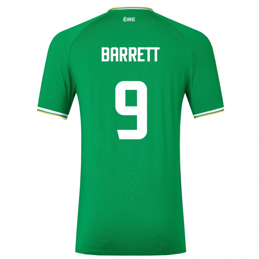 Niño Fútbol Camiseta Irlanda Amber Barrett #9 Verde 1ª Equipación 24-26 México