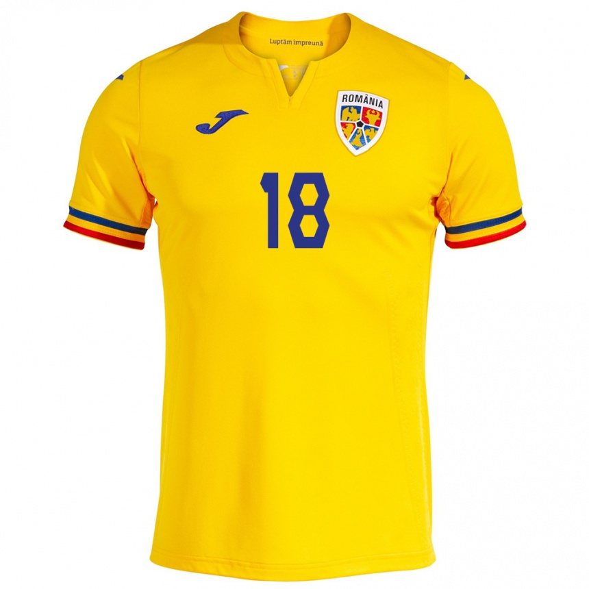 Niño Fútbol Camiseta Rumania Szabolcs Szilágyi #18 Amarillo 1ª Equipación 24-26 México