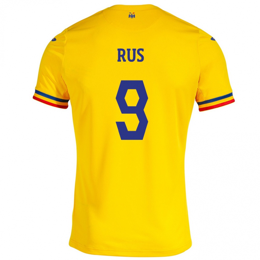 Niño Fútbol Camiseta Rumania Laura Rus #9 Amarillo 1ª Equipación 24-26 México