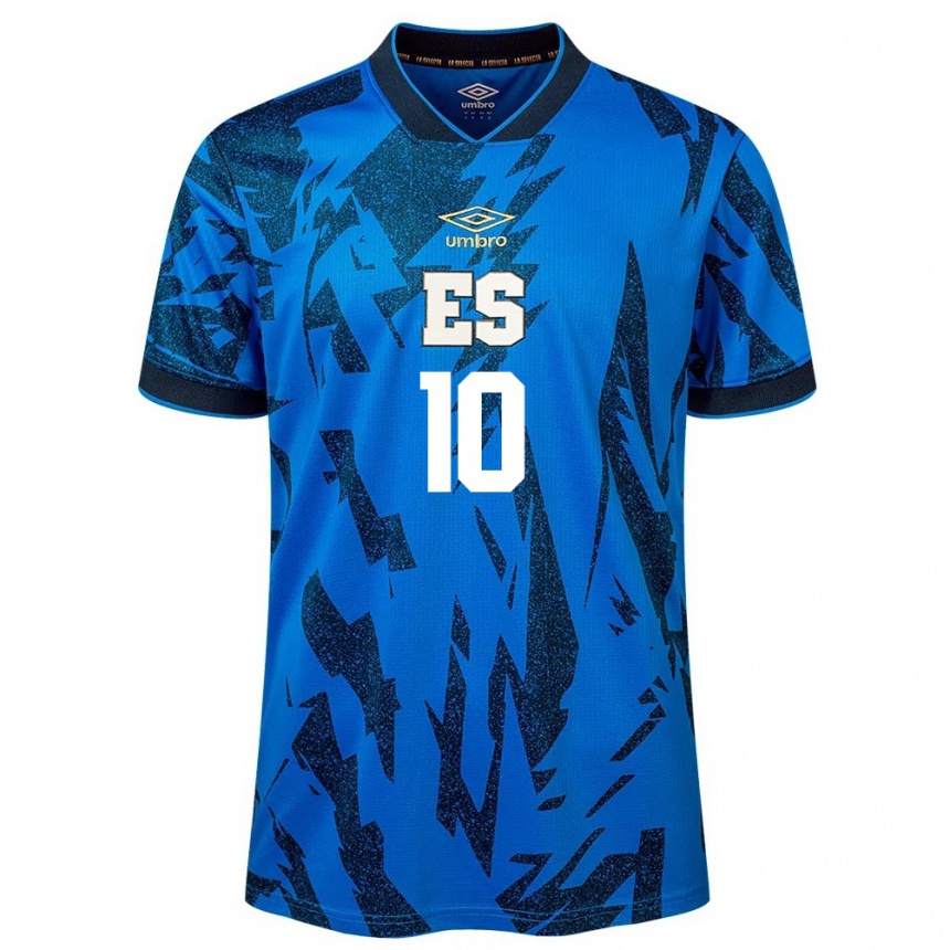 Niño Fútbol Camiseta El Salvador Cristopher Arias #10 Azul 1ª Equipación 24-26 México