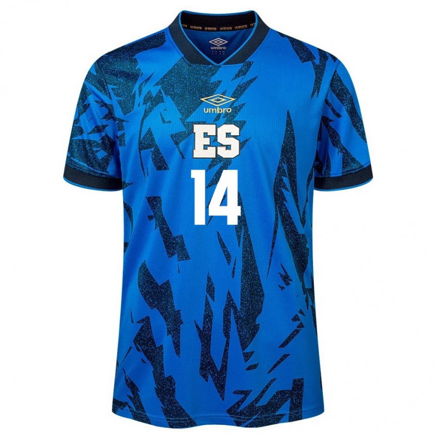 Niño Fútbol Camiseta El Salvador Bryan Vásquez #14 Azul 1ª Equipación 24-26 México