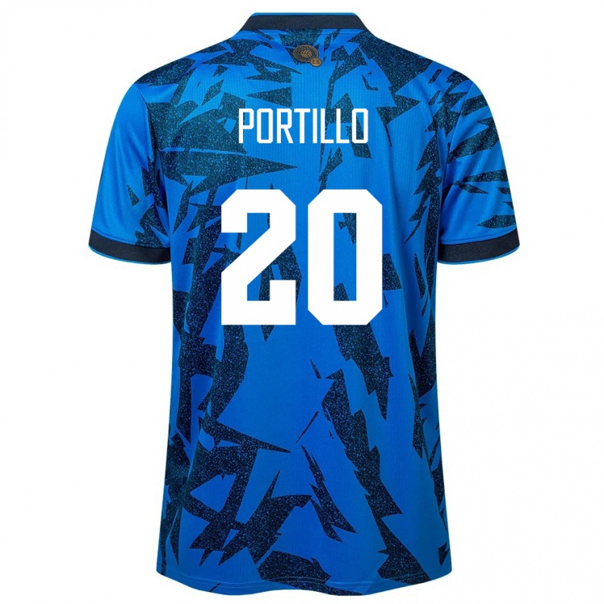 Niño Fútbol Camiseta El Salvador Isaac Portillo #20 Azul 1ª Equipación 24-26 México