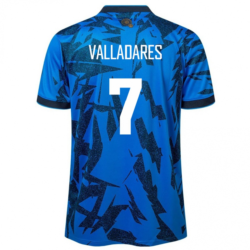 Niño Fútbol Camiseta El Salvador Jefferson Valladares #7 Azul 1ª Equipación 24-26 México