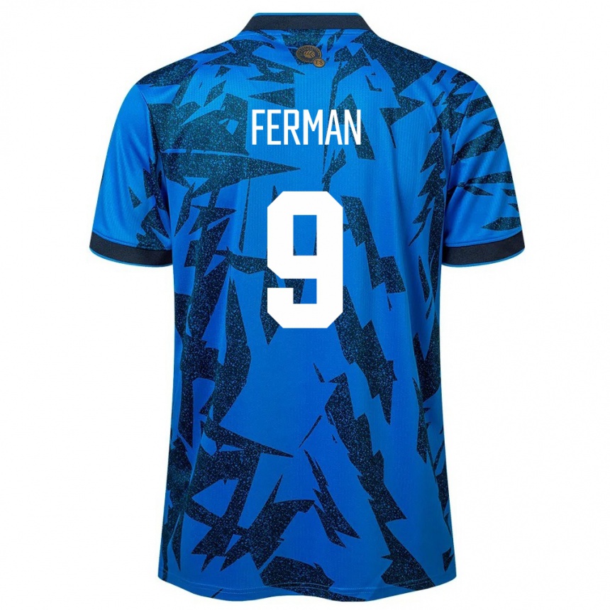 Niño Fútbol Camiseta El Salvador Javier Ferman #9 Azul 1ª Equipación 24-26 México