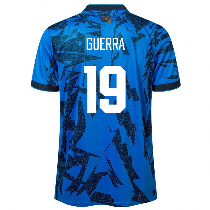 Niño Fútbol Camiseta El Salvador Steven Guerra #19 Azul 1ª Equipación 24-26 México