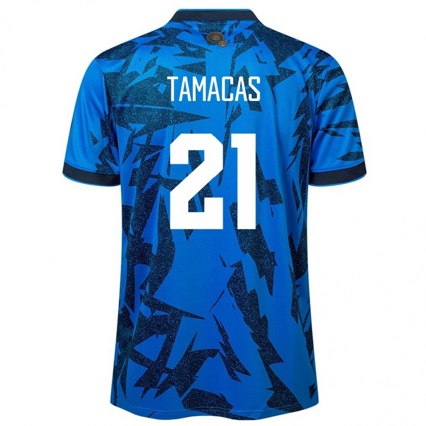 Niño Fútbol Camiseta El Salvador Bryan Tamacas #21 Azul 1ª Equipación 24-26 México