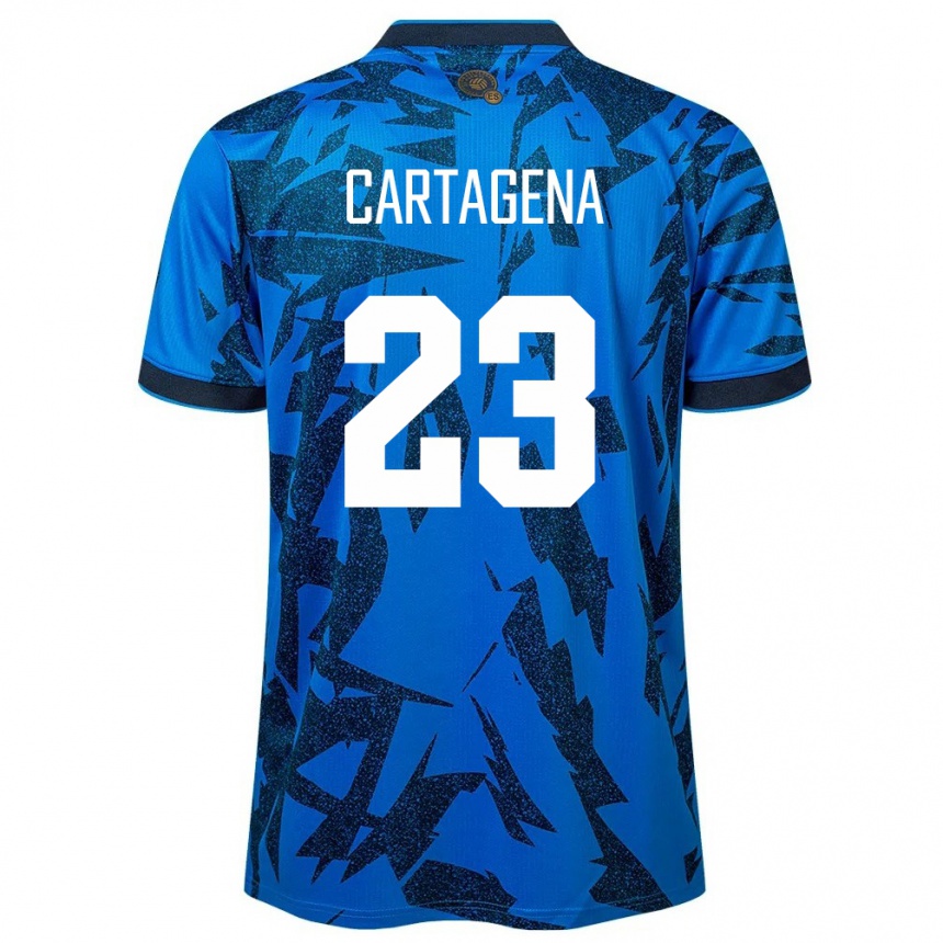 Niño Fútbol Camiseta El Salvador Melvin Cartagena #23 Azul 1ª Equipación 24-26 México