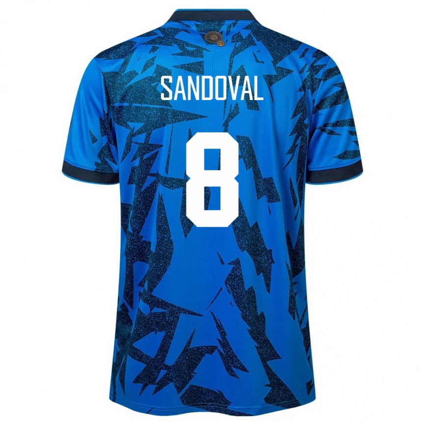 Niño Fútbol Camiseta El Salvador Emerson Sandoval #8 Azul 1ª Equipación 24-26 México