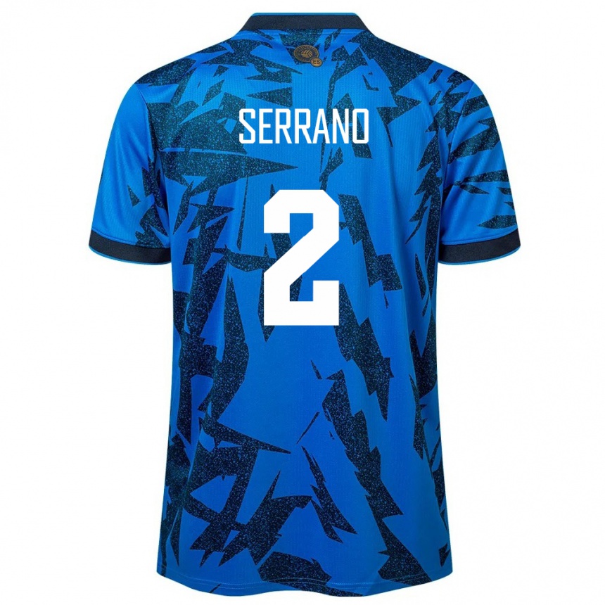 Niño Fútbol Camiseta El Salvador Alejandro Serrano #2 Azul 1ª Equipación 24-26 México
