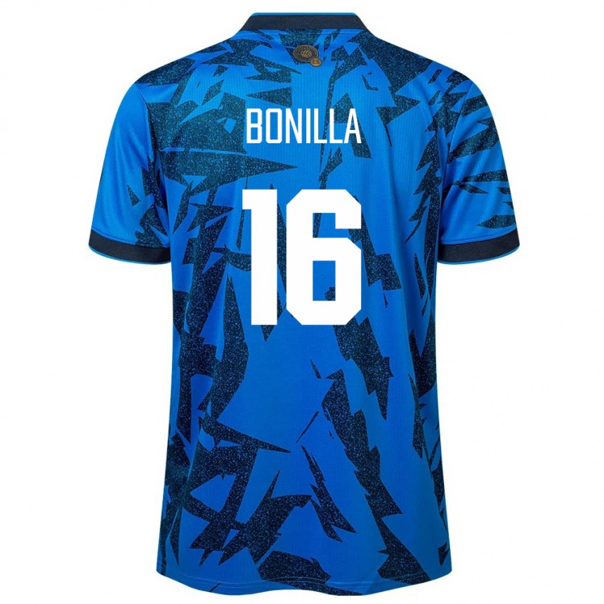 Niño Fútbol Camiseta El Salvador Elmer Bonilla #16 Azul 1ª Equipación 24-26 México