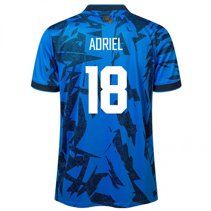 Niño Fútbol Camiseta El Salvador Adriel Martínez #18 Azul 1ª Equipación 24-26 México