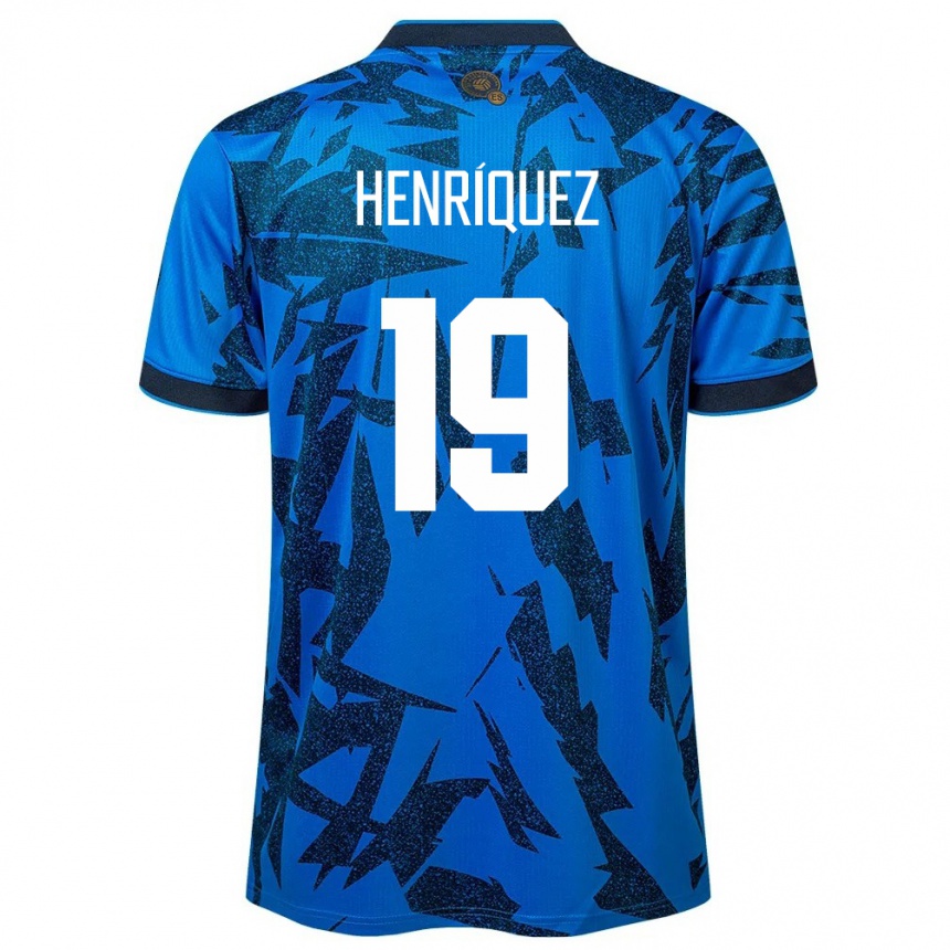 Niño Fútbol Camiseta El Salvador Alejandro Henríquez #19 Azul 1ª Equipación 24-26 México