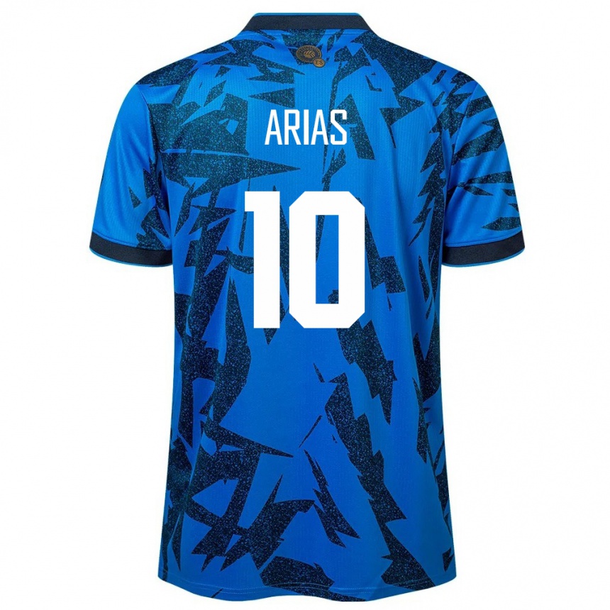 Niño Fútbol Camiseta El Salvador Cristopher Arias #10 Azul 1ª Equipación 24-26 México