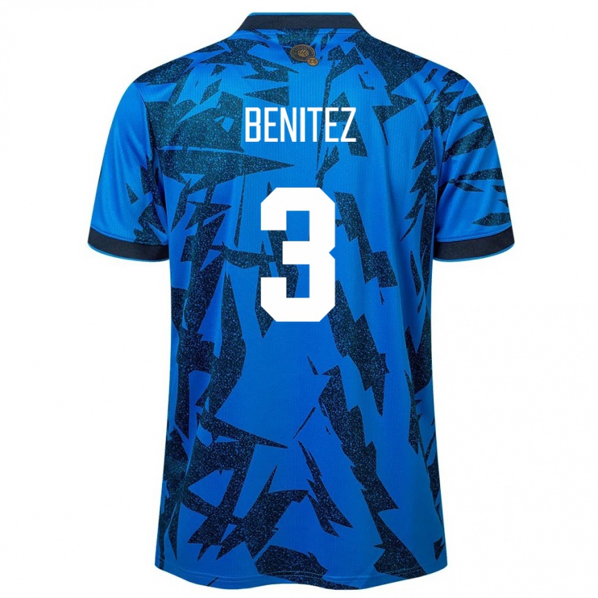 Niño Fútbol Camiseta El Salvador Carolina Benitez #3 Azul 1ª Equipación 24-26 México