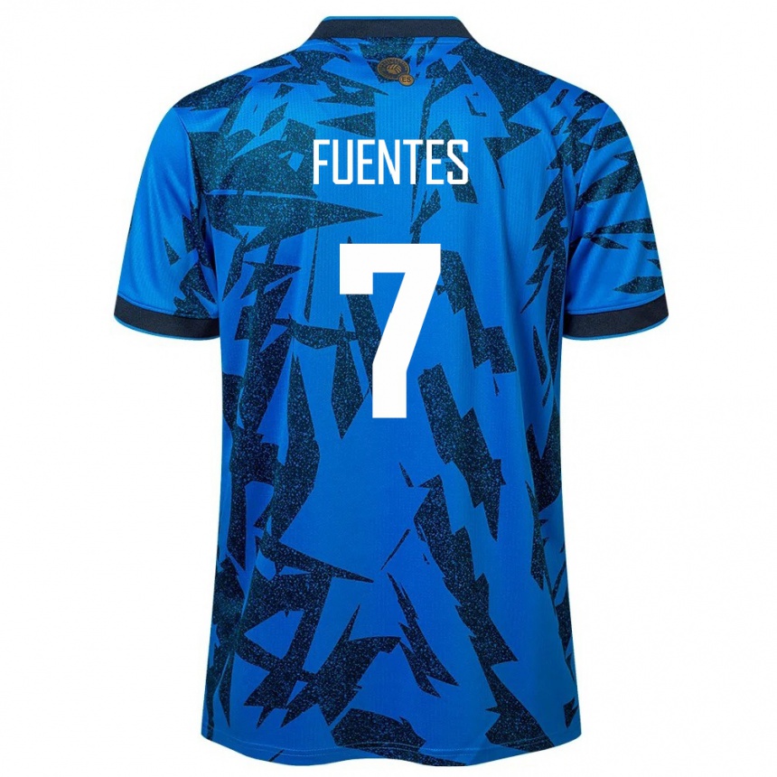Niño Fútbol Camiseta El Salvador Danielle Fuentes #7 Azul 1ª Equipación 24-26 México
