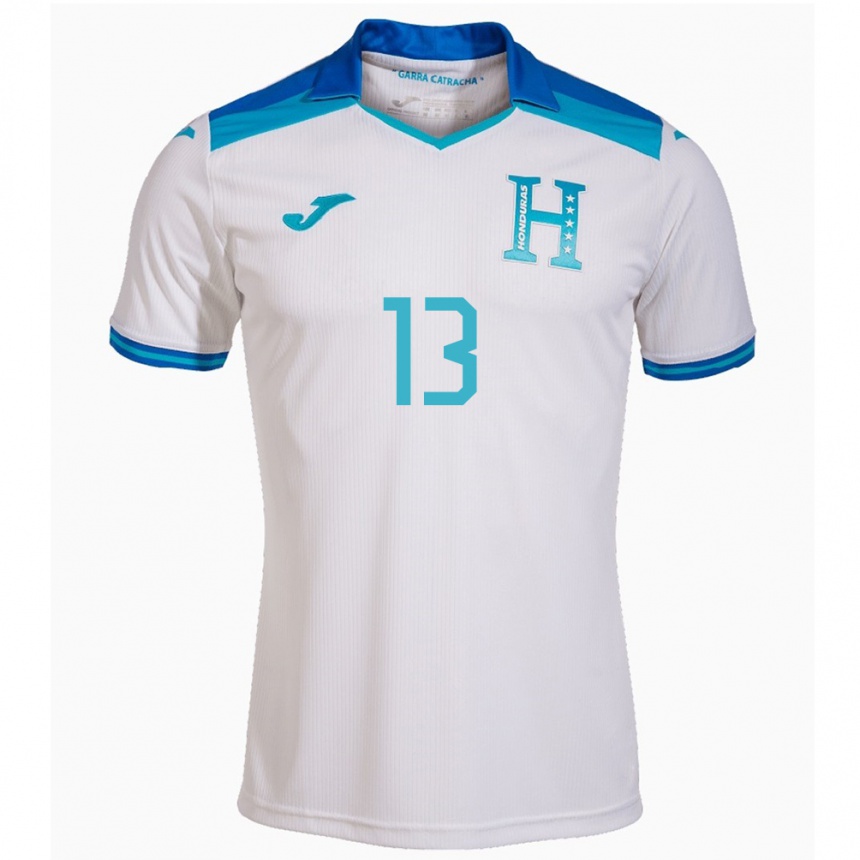 Niño Fútbol Camiseta Honduras Marco Aceituno #13 Blanco 1ª Equipación 24-26 México