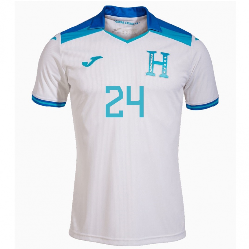 Niño Fútbol Camiseta Honduras Daniel Carter #24 Blanco 1ª Equipación 24-26 México