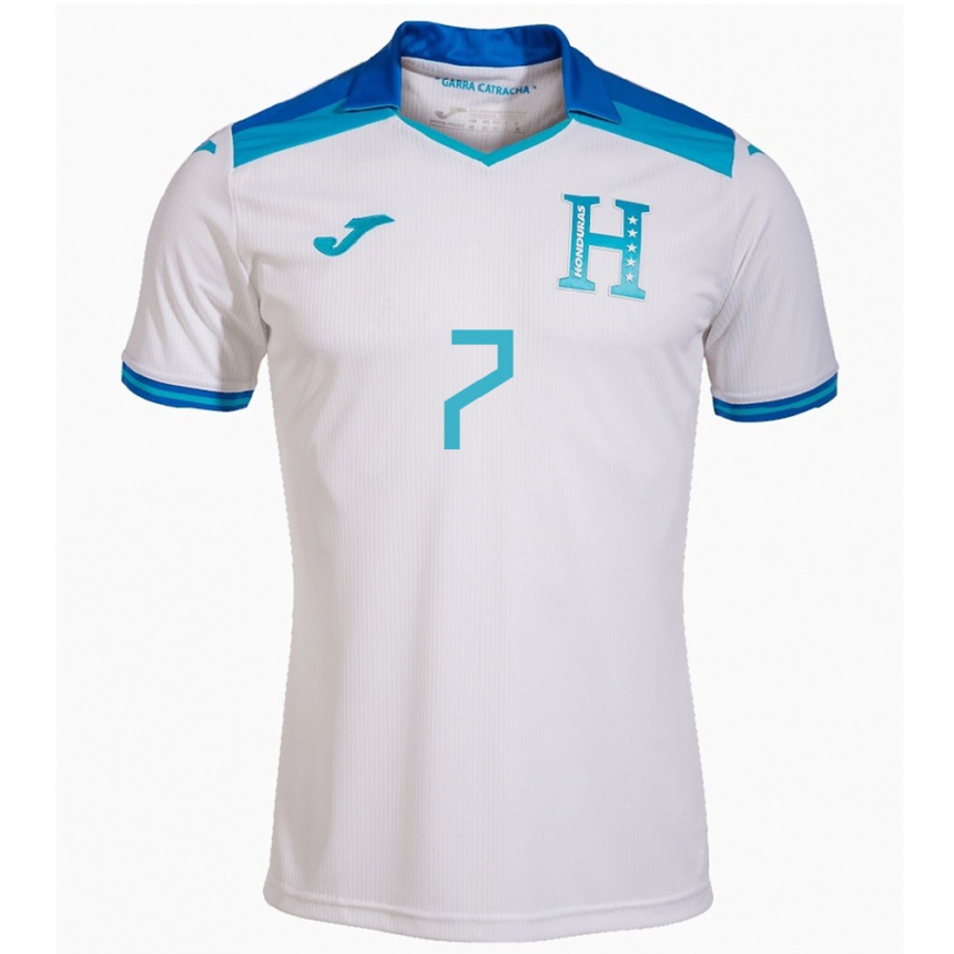 Niño Fútbol Camiseta Honduras Nixon Cruz #7 Blanco 1ª Equipación 24-26 México