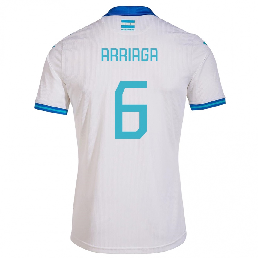 Niño Fútbol Camiseta Honduras Javier Arriaga #6 Blanco 1ª Equipación 24-26 México