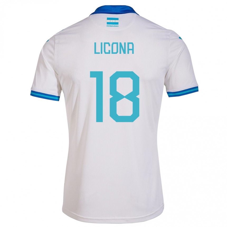 Niño Fútbol Camiseta Honduras Marlon Licona #18 Blanco 1ª Equipación 24-26 México