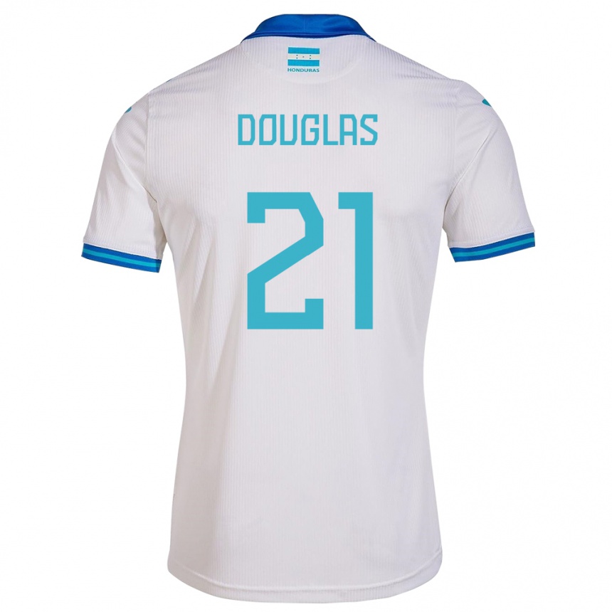 Niño Fútbol Camiseta Honduras Douglas Martínez #21 Blanco 1ª Equipación 24-26 México