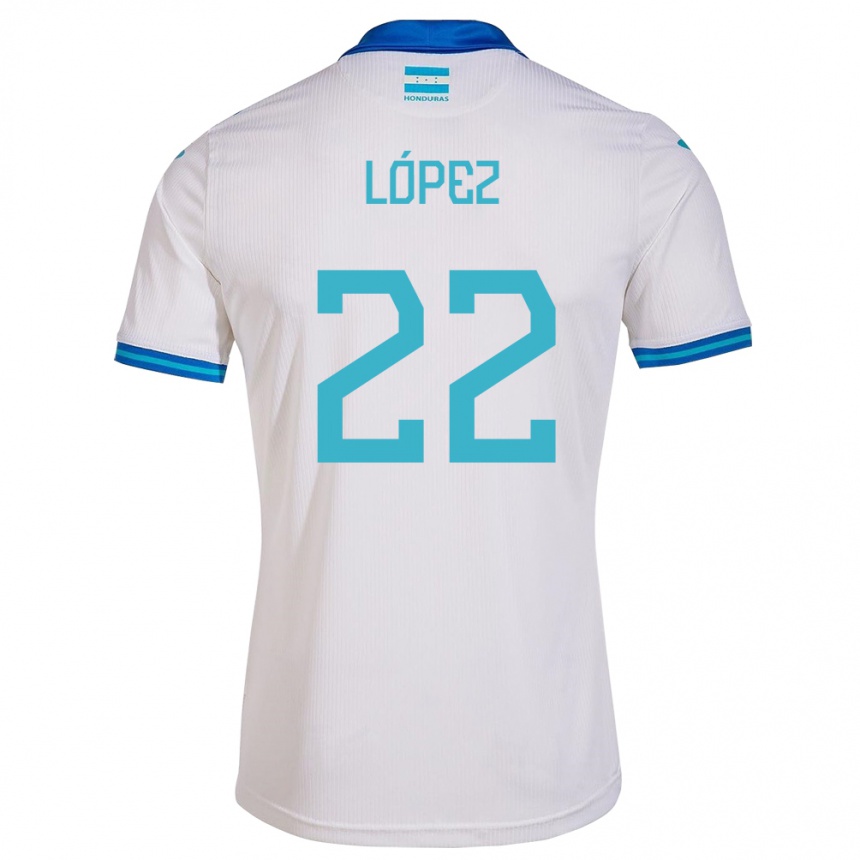 Niño Fútbol Camiseta Honduras Luis López #22 Blanco 1ª Equipación 24-26 México