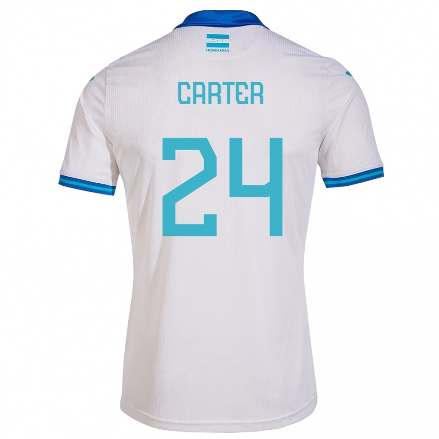 Niño Fútbol Camiseta Honduras Daniel Carter #24 Blanco 1ª Equipación 24-26 México