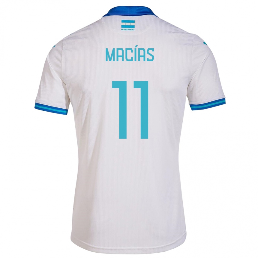 Niño Fútbol Camiseta Honduras Jefryn Macías #11 Blanco 1ª Equipación 24-26 México