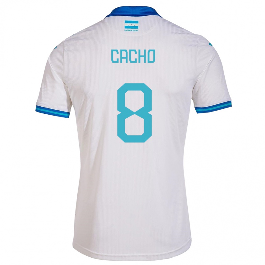 Niño Fútbol Camiseta Honduras Daylor Cacho #8 Blanco 1ª Equipación 24-26 México