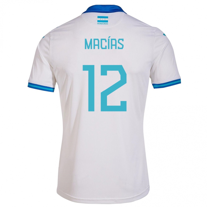 Niño Fútbol Camiseta Honduras Owen Macías #12 Blanco 1ª Equipación 24-26 México