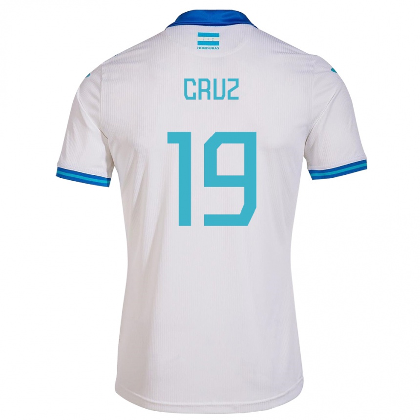 Niño Fútbol Camiseta Honduras Russel Cruz #19 Blanco 1ª Equipación 24-26 México