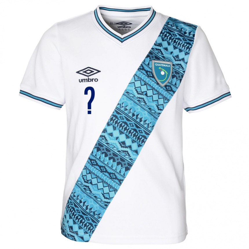 Niño Fútbol Camiseta Guatemala Decarlo Guerra #0 Blanco 1ª Equipación 24-26 México