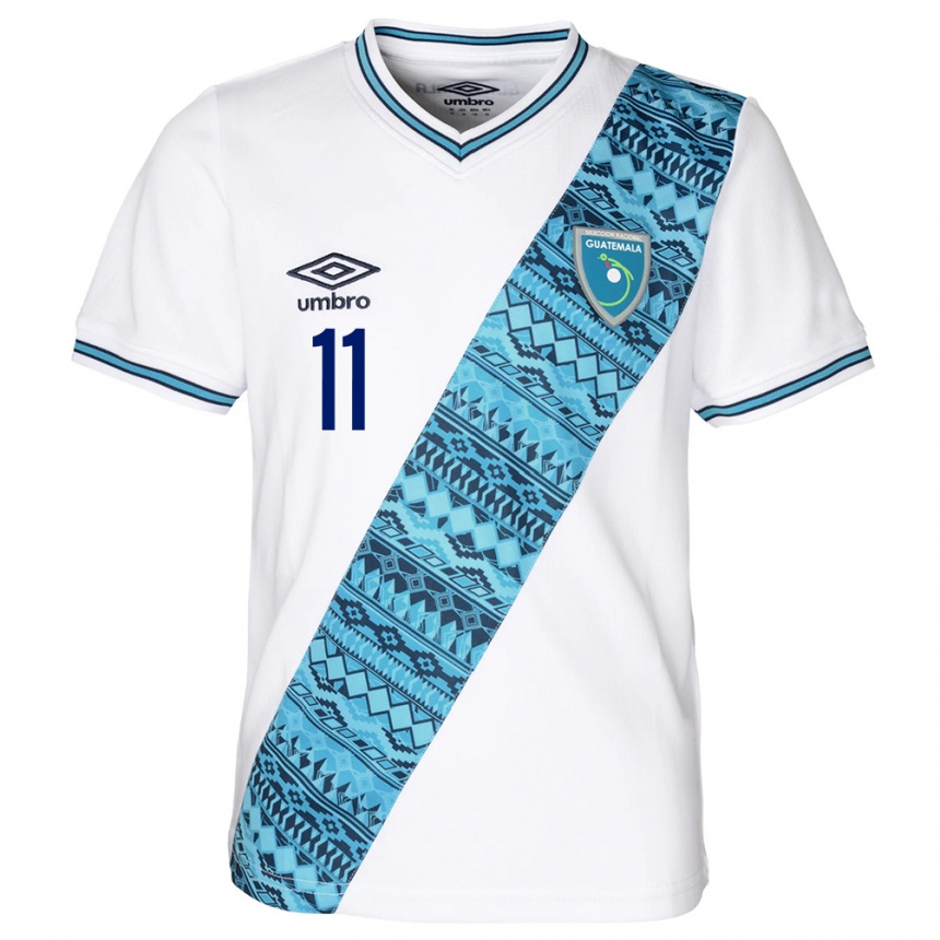 Niño Fútbol Camiseta Guatemala Savianna Gómez #11 Blanco 1ª Equipación 24-26 México