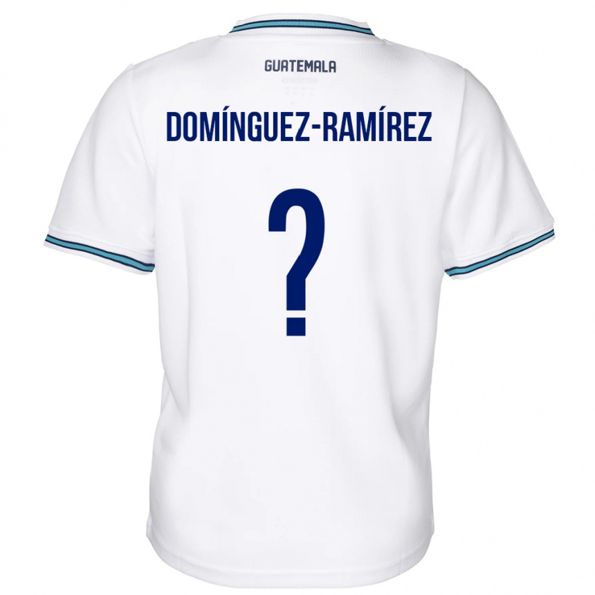 Niño Fútbol Camiseta Guatemala Marco Domínguez-Ramírez #0 Blanco 1ª Equipación 24-26 México