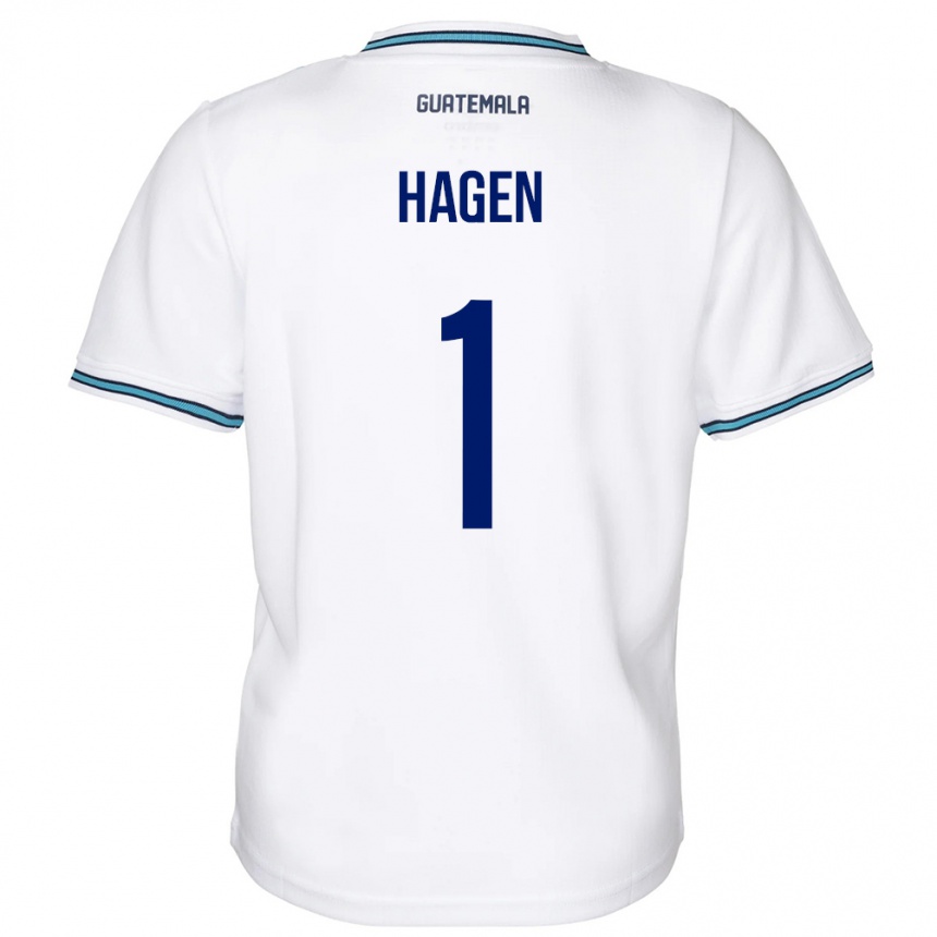 Niño Fútbol Camiseta Guatemala Nicholas Hagen #1 Blanco 1ª Equipación 24-26 México