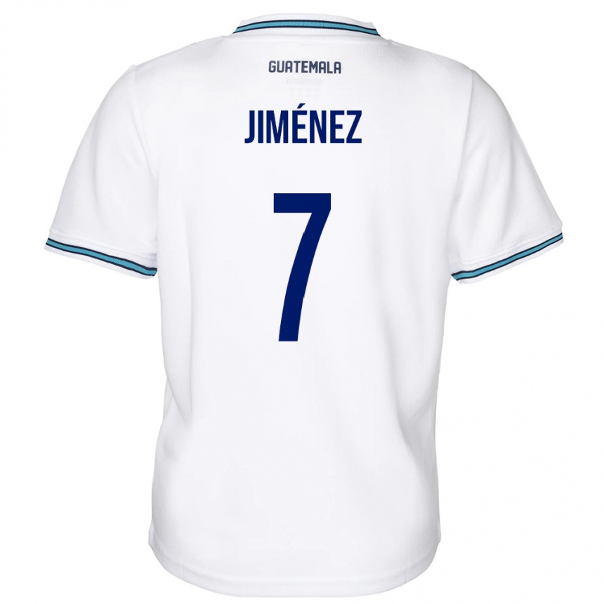 Niño Fútbol Camiseta Guatemala Cristian Jiménez #7 Blanco 1ª Equipación 24-26 México