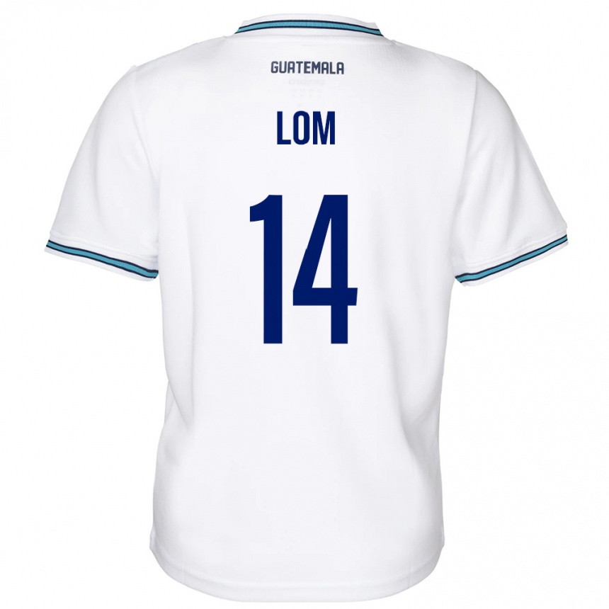 Niño Fútbol Camiseta Guatemala Darwin Lom #14 Blanco 1ª Equipación 24-26 México