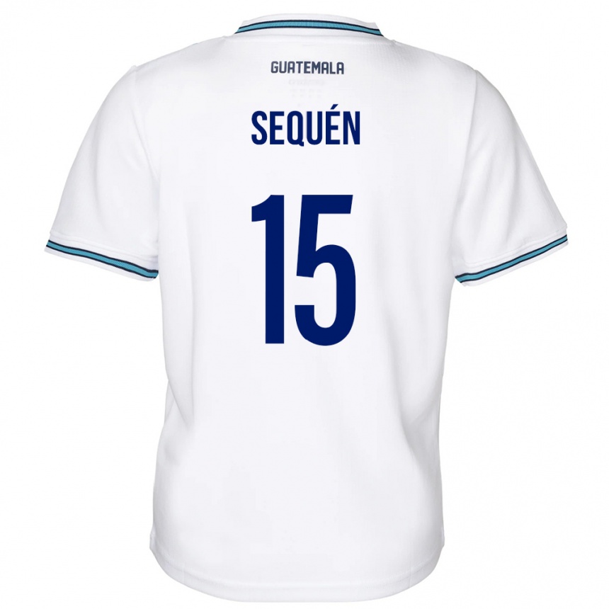 Niño Fútbol Camiseta Guatemala Marlon Sequén #15 Blanco 1ª Equipación 24-26 México