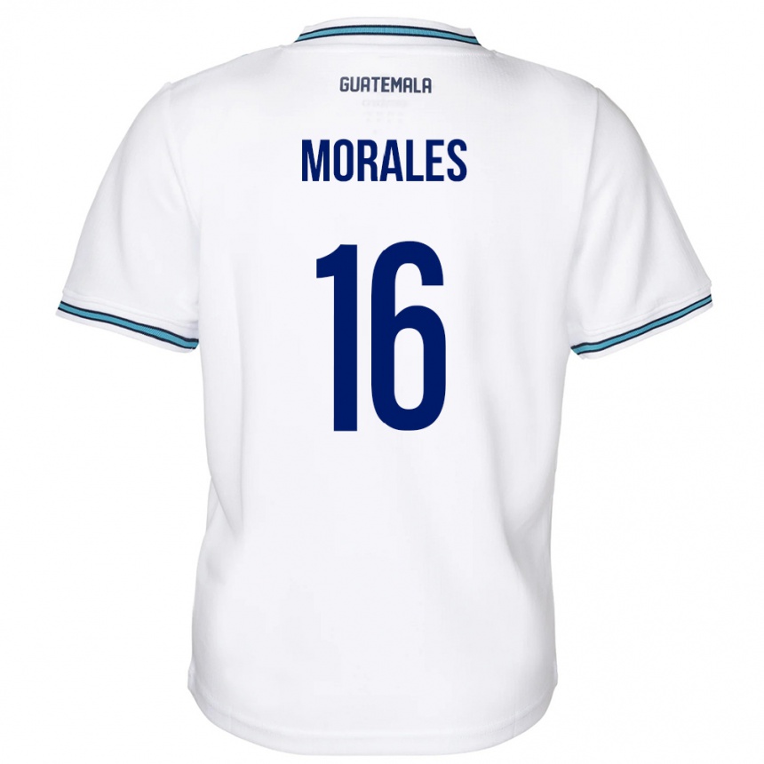 Niño Fútbol Camiseta Guatemala José Morales #16 Blanco 1ª Equipación 24-26 México