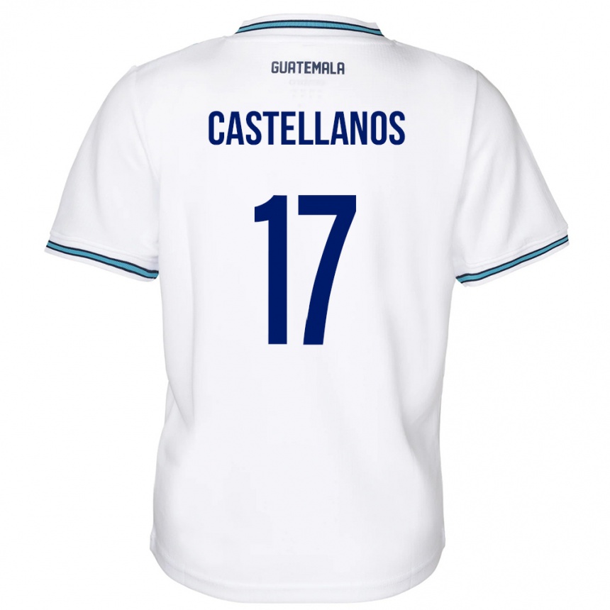 Niño Fútbol Camiseta Guatemala Óscar Castellanos #17 Blanco 1ª Equipación 24-26 México