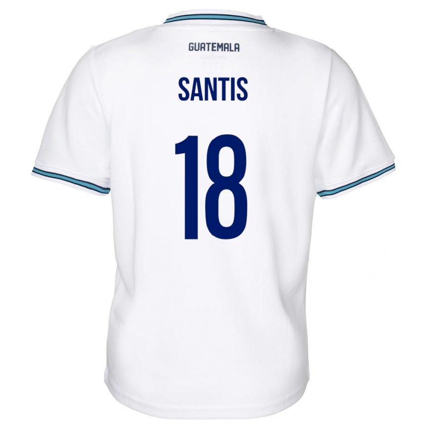 Niño Fútbol Camiseta Guatemala Óscar Santis #18 Blanco 1ª Equipación 24-26 México