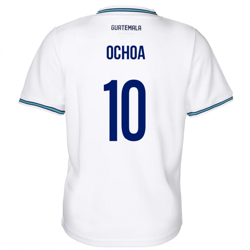 Niño Fútbol Camiseta Guatemala José Ochoa #10 Blanco 1ª Equipación 24-26 México