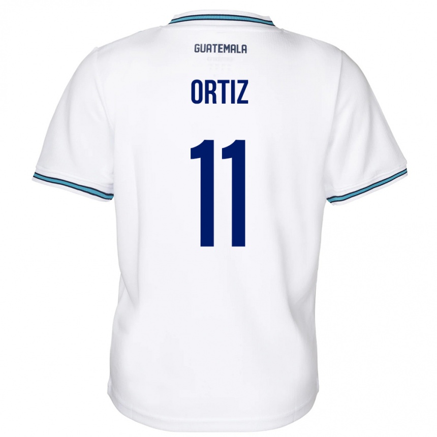 Niño Fútbol Camiseta Guatemala Andersson Ortiz #11 Blanco 1ª Equipación 24-26 México