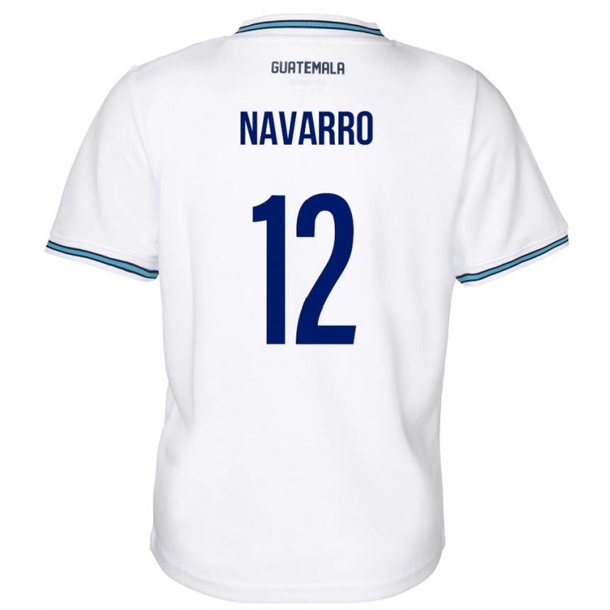 Niño Fútbol Camiseta Guatemala Kenderson Navarro #12 Blanco 1ª Equipación 24-26 México